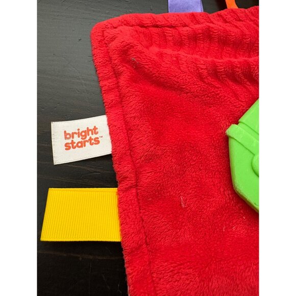 Sesame Street Elmo Baby Lovey Blanket With Textured Teether & Tags Bright Starts - Picture 6 of 8